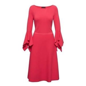 Banana Republic Long Sleeve Handkerchief Sweater Dress Pink Strawberry